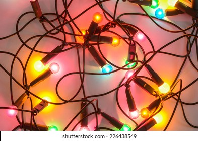 colorful Christmas light chain
