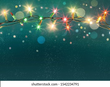 Colorful Christmas Lights Holiday Background Stock Photo 1542234791 ...