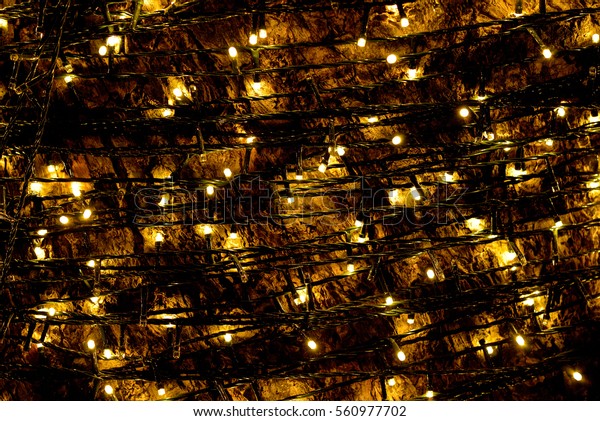 Colorful Christmas Lights Shiny Leds Background Stock Photo