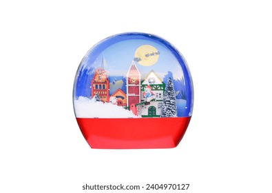 Colorful Christmas snow globe musical lantern light ornamental isolated on white background with clipping path - Powered by Shutterstock