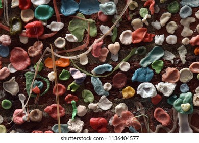 Colorful Closeup Chewed Chewing Gun Abstract Texture Background. 