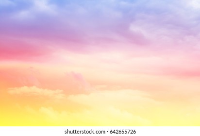 Colorful cloud made with gradient for background and postcard.Abstract and pastel color.
