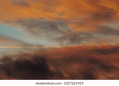 colorful cloudy sky, silhouettes, sunset, edinburgh, scotland - Powered by Shutterstock
