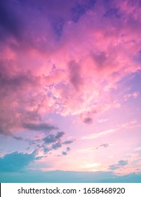 Colorful cloudy sky at sunset  Gradient color  Sky texture  abstract nature background  Vertical image