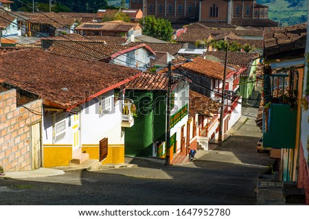 Image, Stock Photo balkonies Town