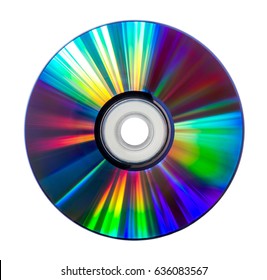 Красочный компакт-диск, изолированный на белом фоне