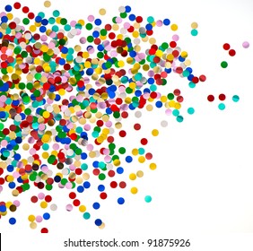 Colorful Confetti Background. Red, Blue, Green, Yellow