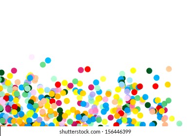 Colorful Confetti Isolated On White Background