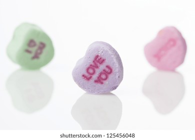 Colorful Conversation Hearts Candy for Valentines Day