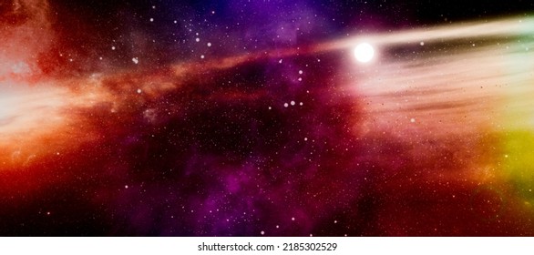 Colorful cosmos with stardust and milky way. Magic color galaxy. Infinite universe and starry night.Elements of this image furnished by NASA