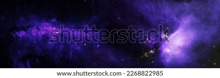 Colorful cosmos with stardust and milky way. Magic color galaxy. Infinite universe and starry night.