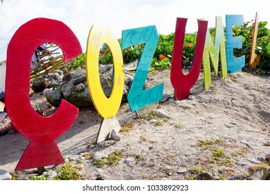 Colorful Cozumel Sign