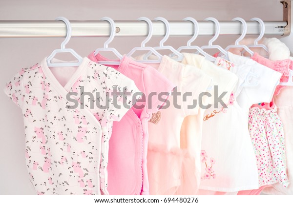 Colorful Cute Girl Baby Dresses Hanging Stock Photo Edit Now