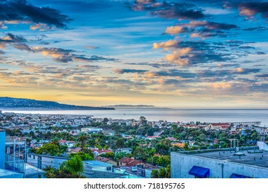 Colorful Dawn In Hermosa Beach, California