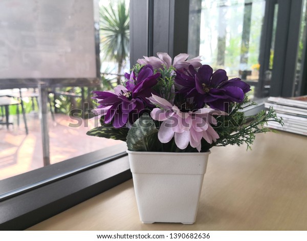 Colorful Decoration Artificial Flower Vase Home Stock Photo Edit