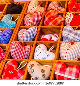 Colorful Decorations On The Christmas Market In Alsace