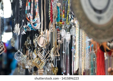 colorful decorative handmade jewelry, trinkets  