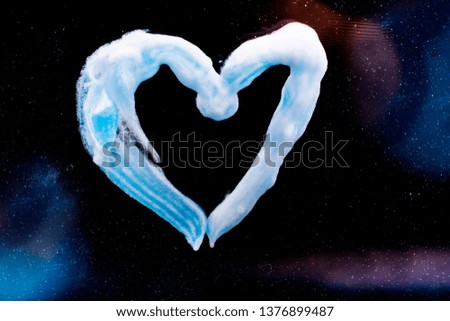 Colorful decorative objects in the shape of a heart