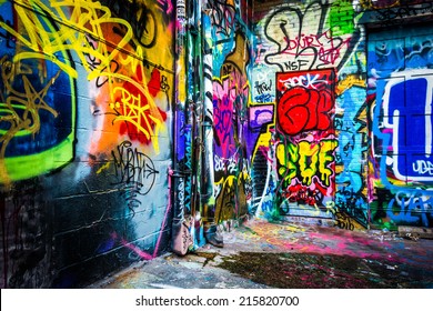 Colorful designs in the Graffiti Alley, Baltimore, Maryland. - Powered by Shutterstock