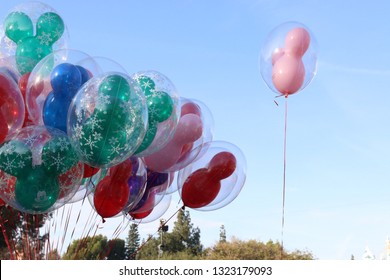 colorful disneyland balloons