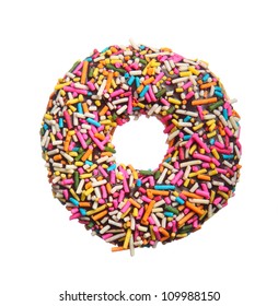 Colorful Donut Isolated On White Background