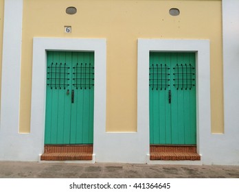colorful doors in San Juan Old City, Puerto Rico