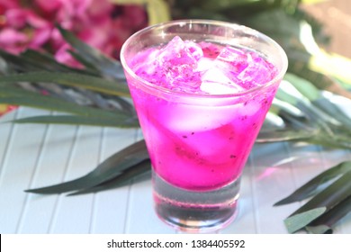 Colorful Dragonfruit Summer Ice Tea