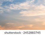 colorful dramatic sky with cloud at sunset