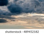colorful dramatic sky with cloud at sunset