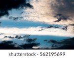 colorful dramatic sky with cloud at sunset