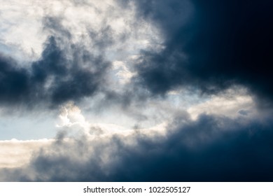 colorful dramatic sky with cloud at sunset.