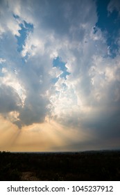 colorful dramatic sky with cloud at sunset.