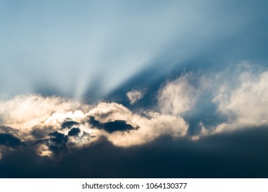 colorful dramatic sky with cloud at sunset.