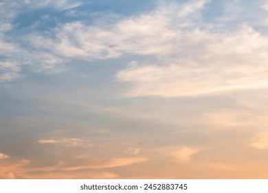 colorful dramatic sky with cloud at sunset