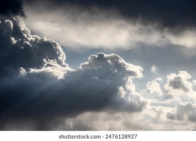 colorful dramatic sky with cloud at sunset.