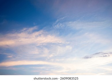 colorful dramatic sky with cloud at sunset