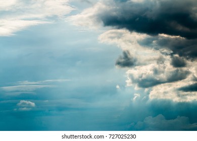 colorful dramatic sky with cloud at sunset.