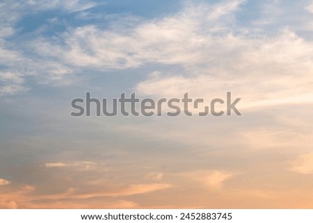 colorful dramatic sky with cloud at sunset