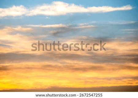 colorful dramatic sky with cloud at sunset