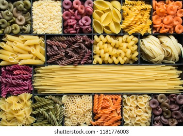 Colorful dry pasta background - Powered by Shutterstock