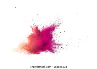 Colorful dust explode. Paint Holi.