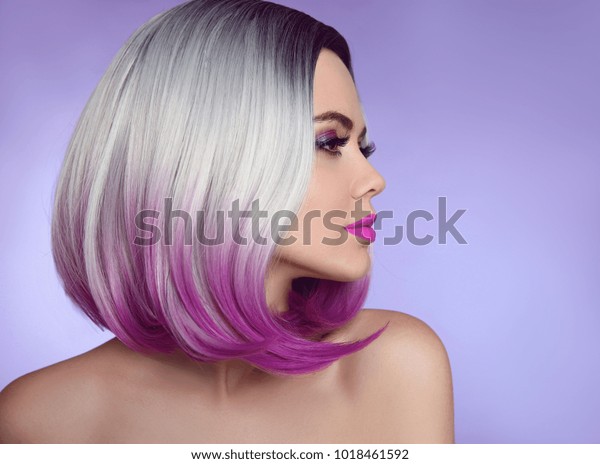 Colorful Dyed Ombre Hair Extensions Fashion Stock Photo Edit Now
