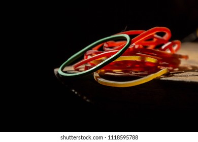 Colorful Elastic Band With Sun Light In The Morning 