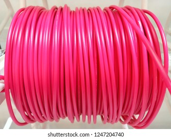 Colorful Electric Wire In The Roll Spin Their Made From Polyvinyl Chloride Or PVC And Cross Linked Polyethylene Or XLPE. Oversheath Made From PVC PE And Low Smoke Halogen Free (LSHF).