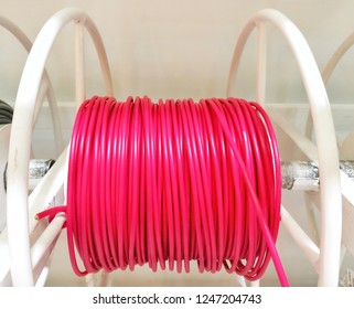 Colorful Electric Wire In The Roll Spin Their Made From Polyvinyl Chloride Or PVC And Cross Linked Polyethylene Or XLPE. Oversheath Made From PVC PE And Low Smoke Halogen Free (LSHF).