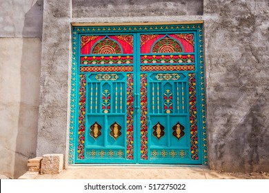 Colorful Entrance Door, Turpan, China