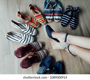 Colorful Of Espadrille Basque Shoes