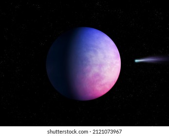 Colorful Exoplanet In Deep Space, Earth-like Planet, Beautiful Terrestrial Planet, Space Background. 