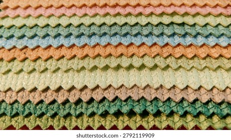 colorful fabric background with zigzag pattern