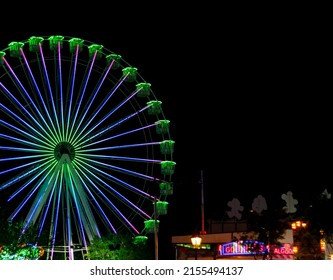 Colorful Ferris Wheel At A Fair